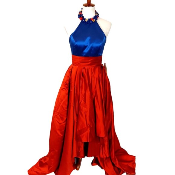 TS Coulure A-Line Prom Dresses Color Block Dress Wedding Guest Formal  S NWT - Picture 3 of 9